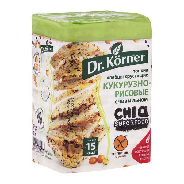 Хлебцы Dr.Korner кукурузно-рисовые
