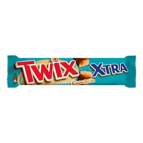 Батончик Twix Xtra шоколадный с соленой карамелью 82 г