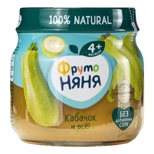 Пюре Фрутоняня кабачок с 4 месяцев 80 г