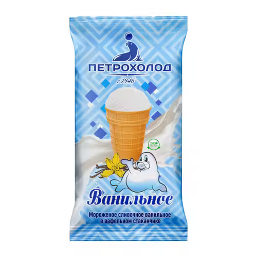 Мороженое сливочное Петрохолод ваниль Ное БЗМЖ 70 г